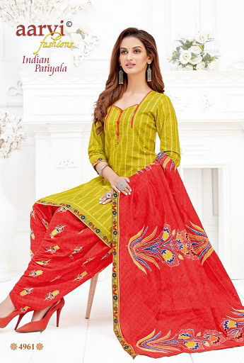 Aarvi Fashion Indian Patiyala Vol 1 Latest Fancy Designer Printed  Pure Cotton Ready made Salwar Suit Collection